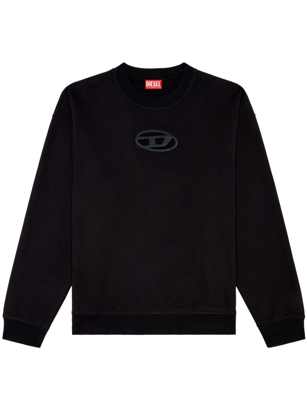 Diesel logo镂空卫衣 - 黑色