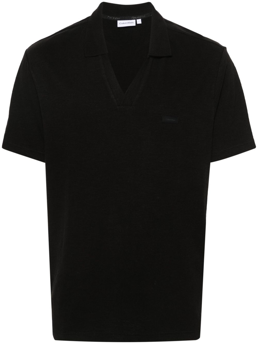 Calvin Klein logo细节polo衫 - 黑色