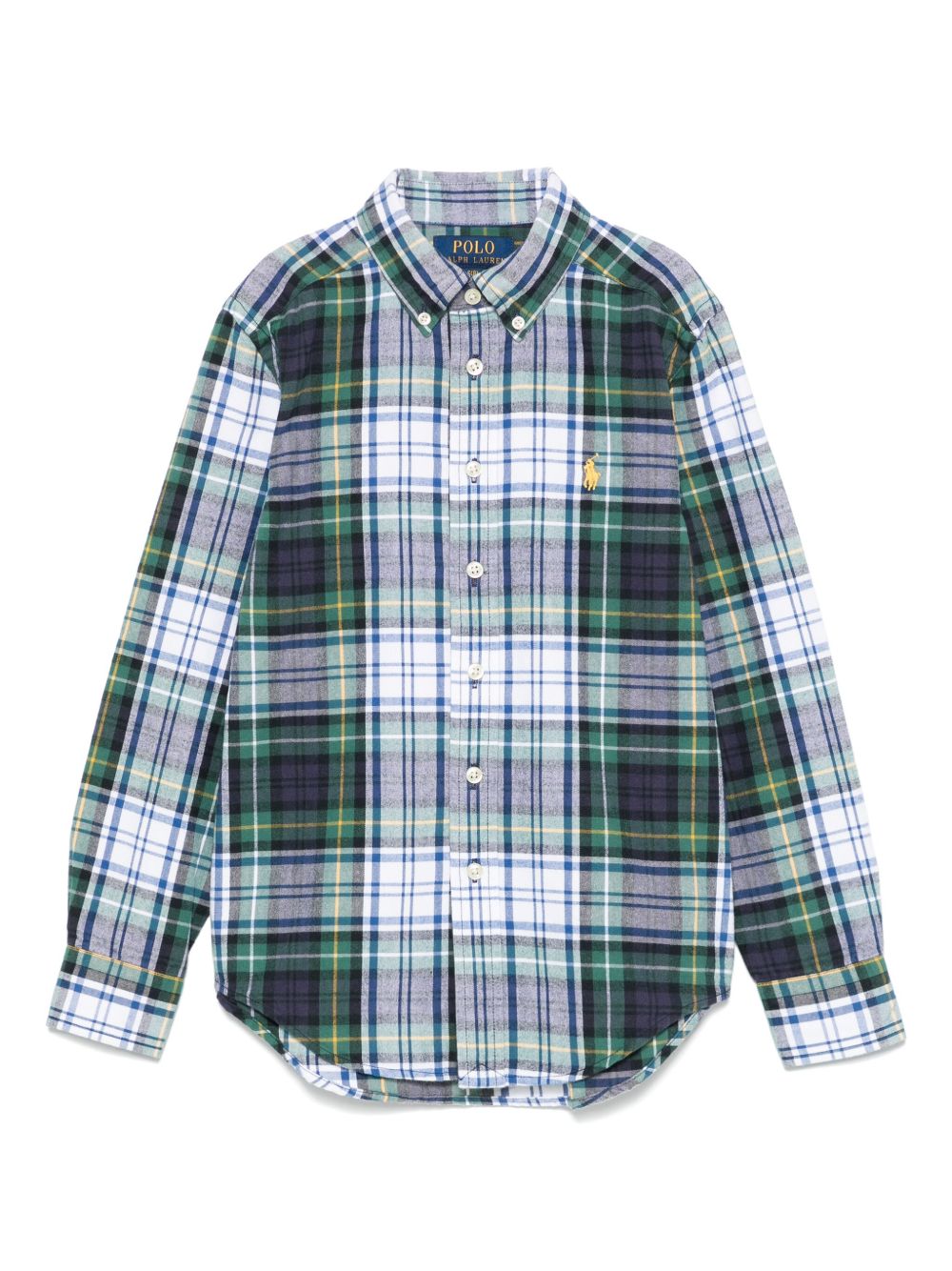 POLO RALPH LAUREN KIDS 格纹衬衫 - 绿色
