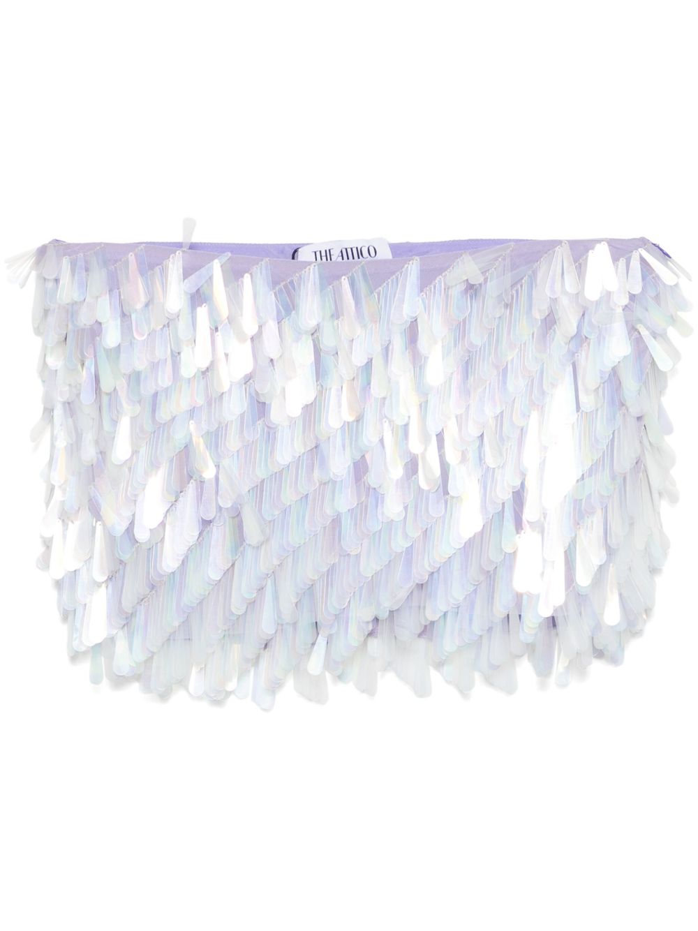 The Attico Opalescent 迷你半身裙 - 紫色