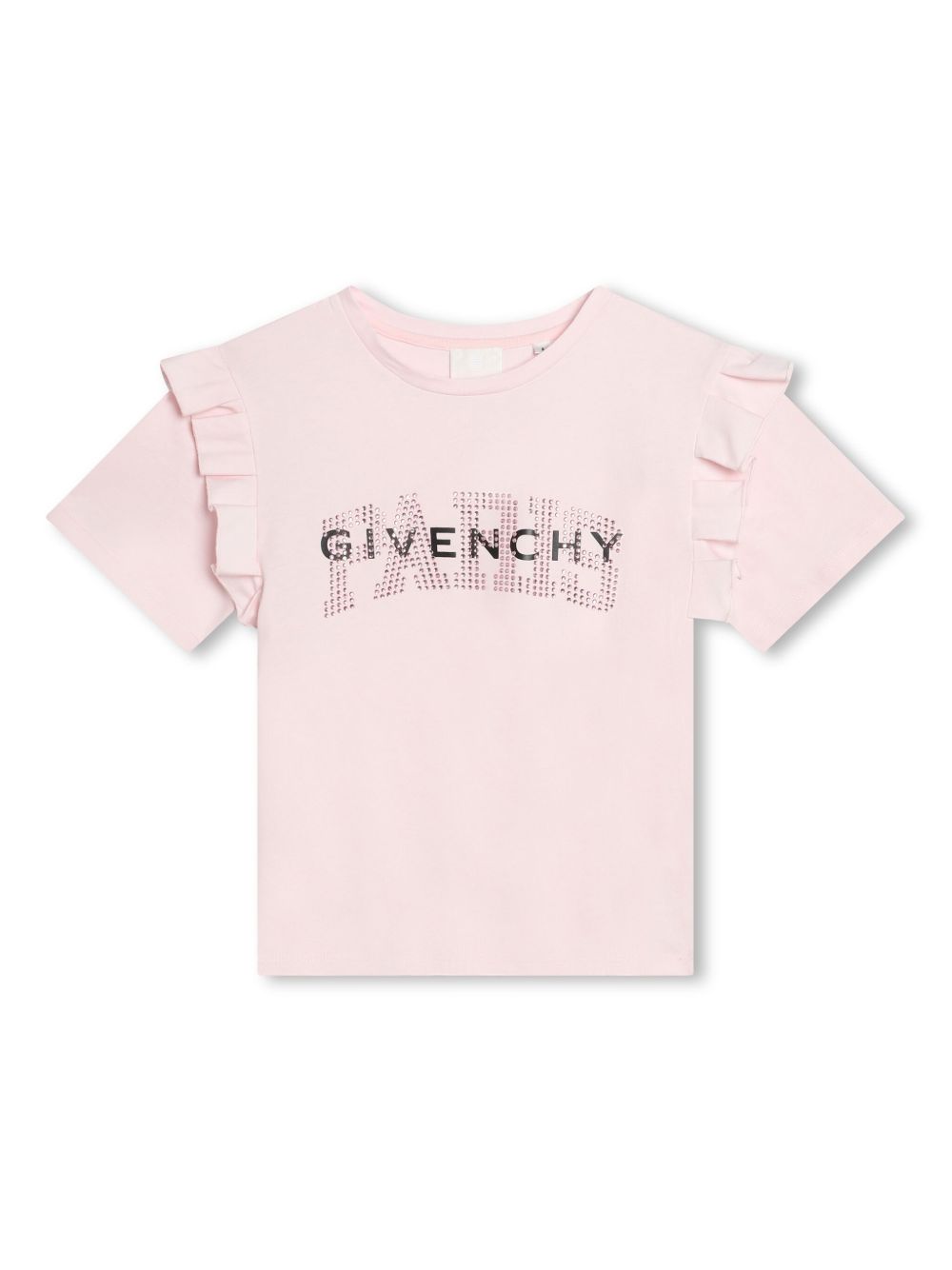 Givenchy Kids logo印花棉T恤 - 粉色