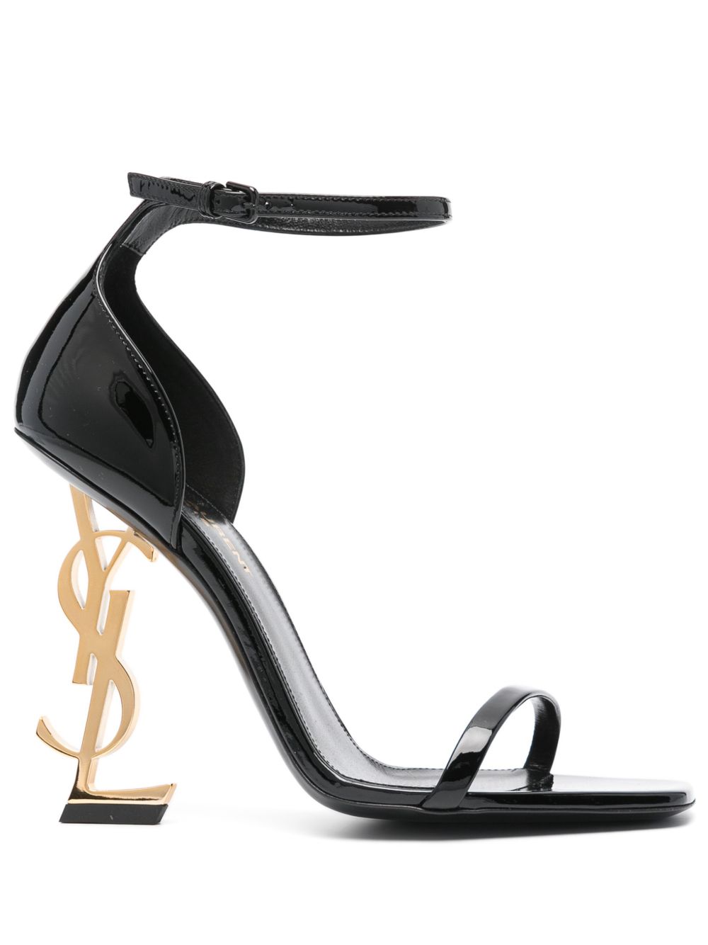 Saint Laurent Opyum 漆皮高跟凉鞋（11厘米） - 黑色