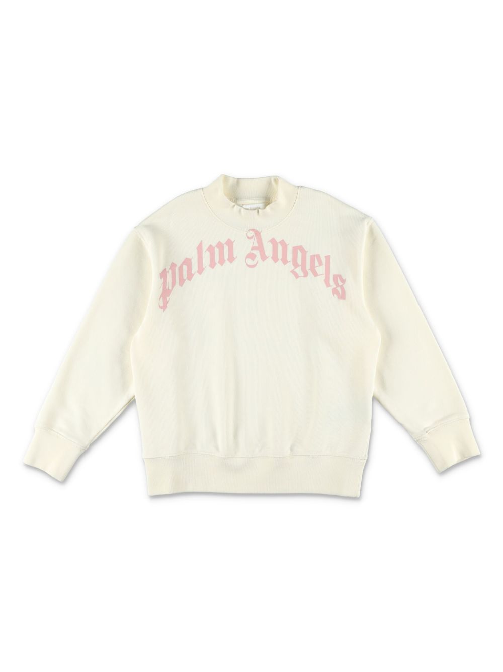 Palm Angels Kids logo印花棉卫衣 - 白色