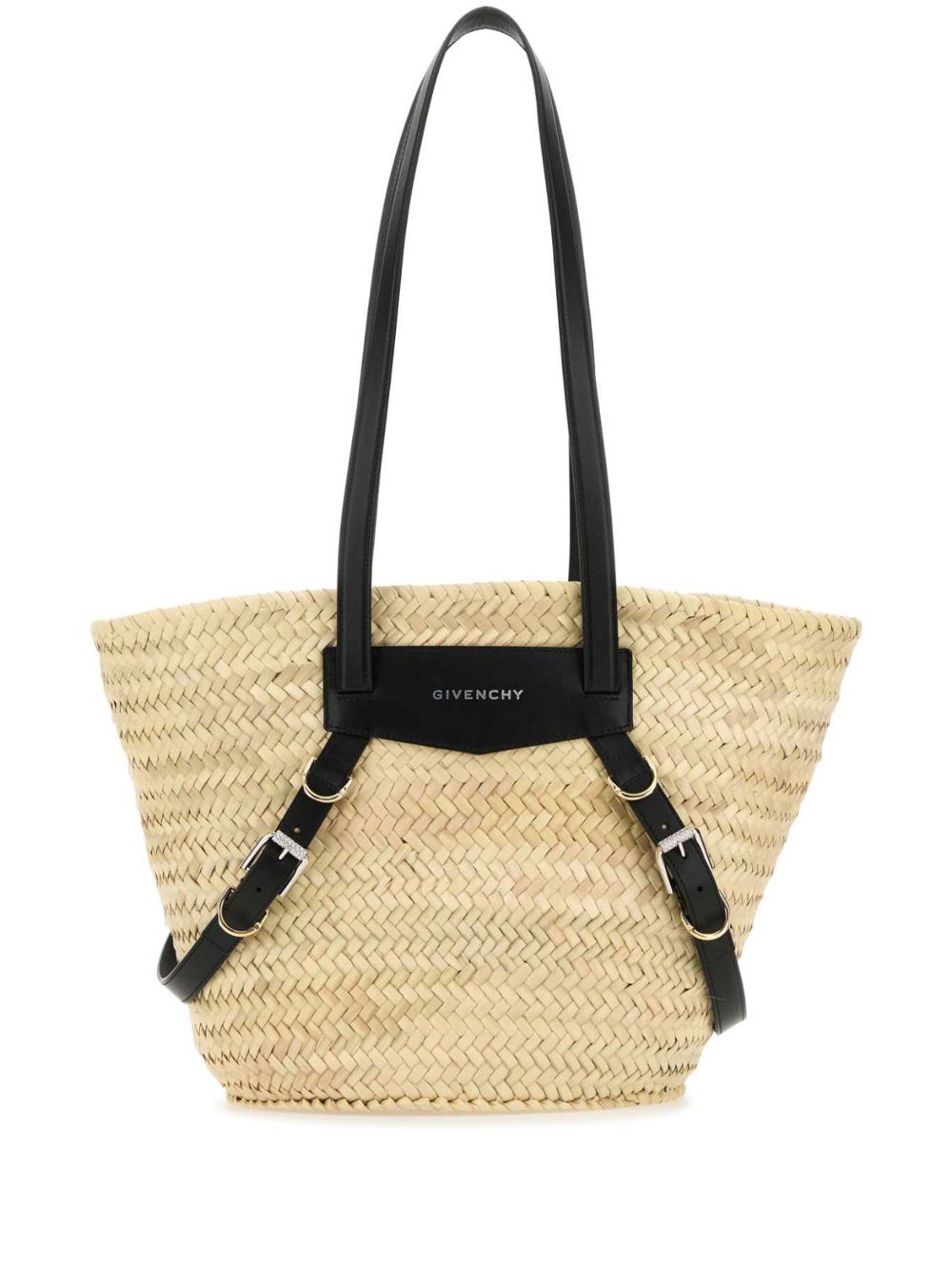 Givenchy Voyou 中号拉菲草手提包 - 中性色