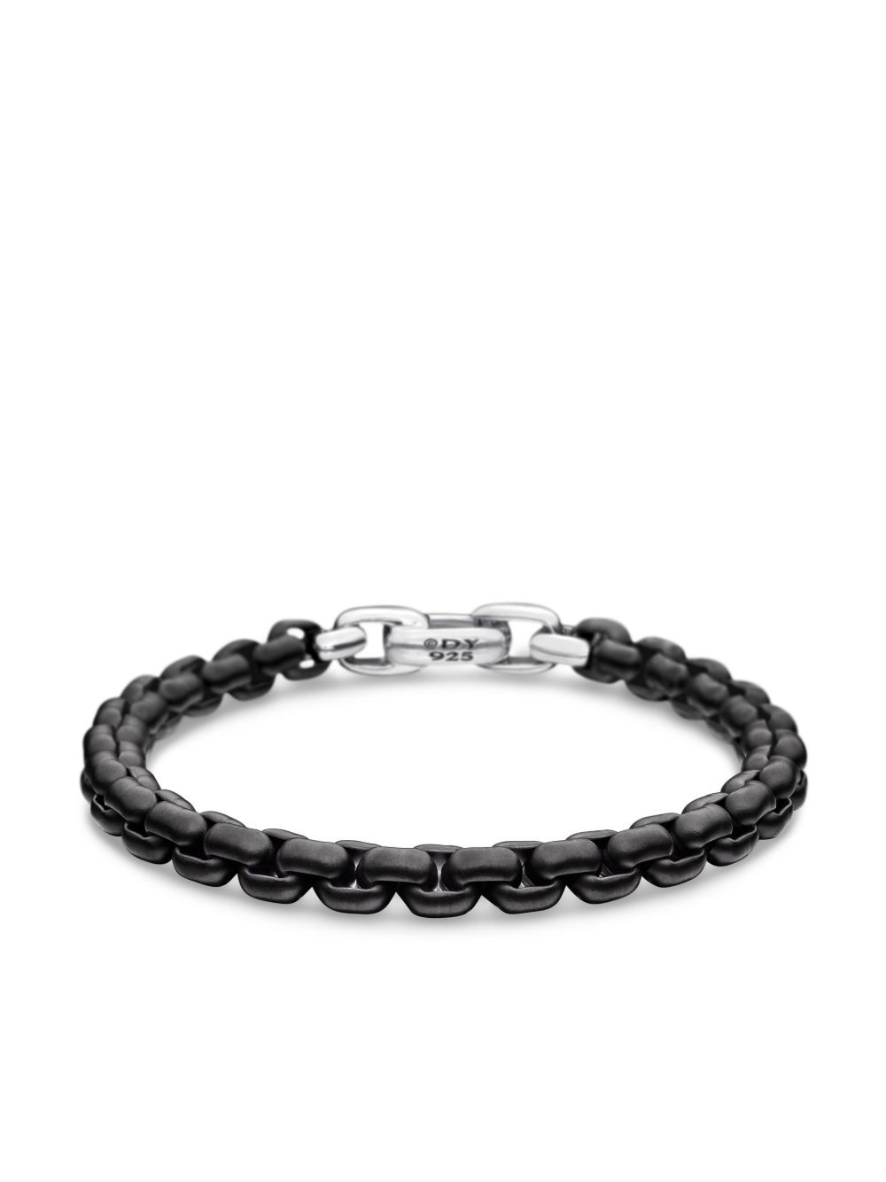 David Yurman 纯银盒子链式手链 - 银色