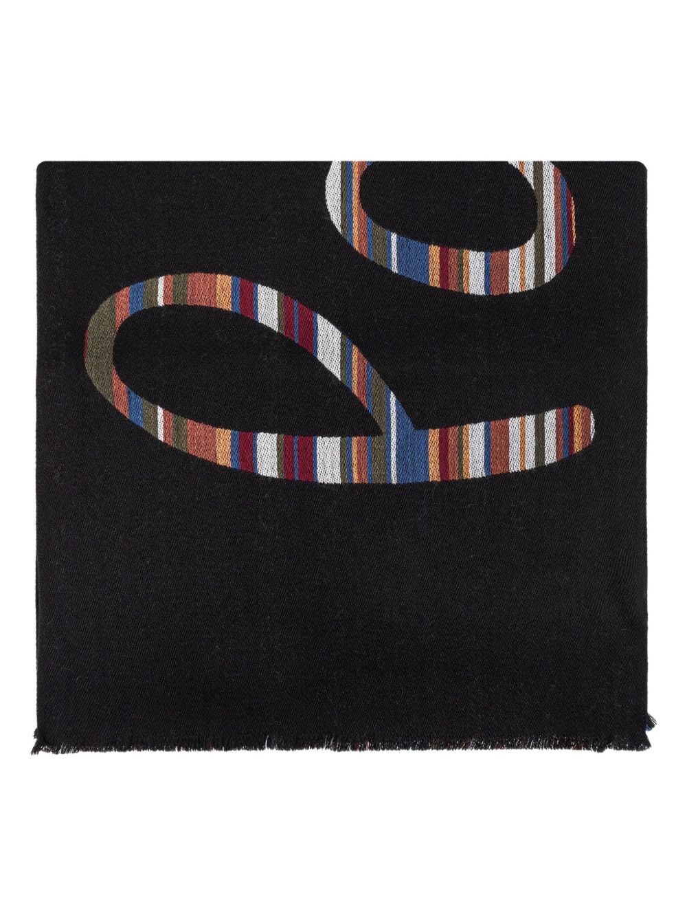 Paul Smith logo-jacquard scarf - 黑色