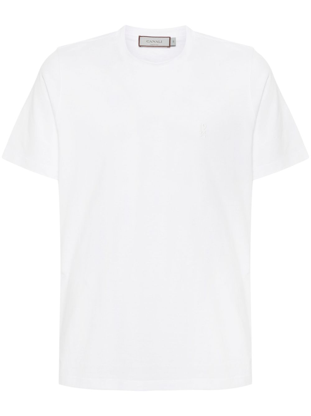 Canali 数字刺绣T恤 - 白色
