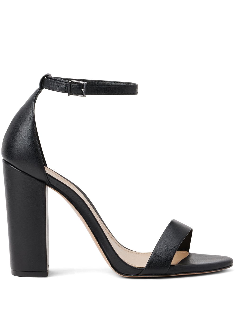 Schutz Gisele 皮质露趾高跟凉鞋 - 黑色