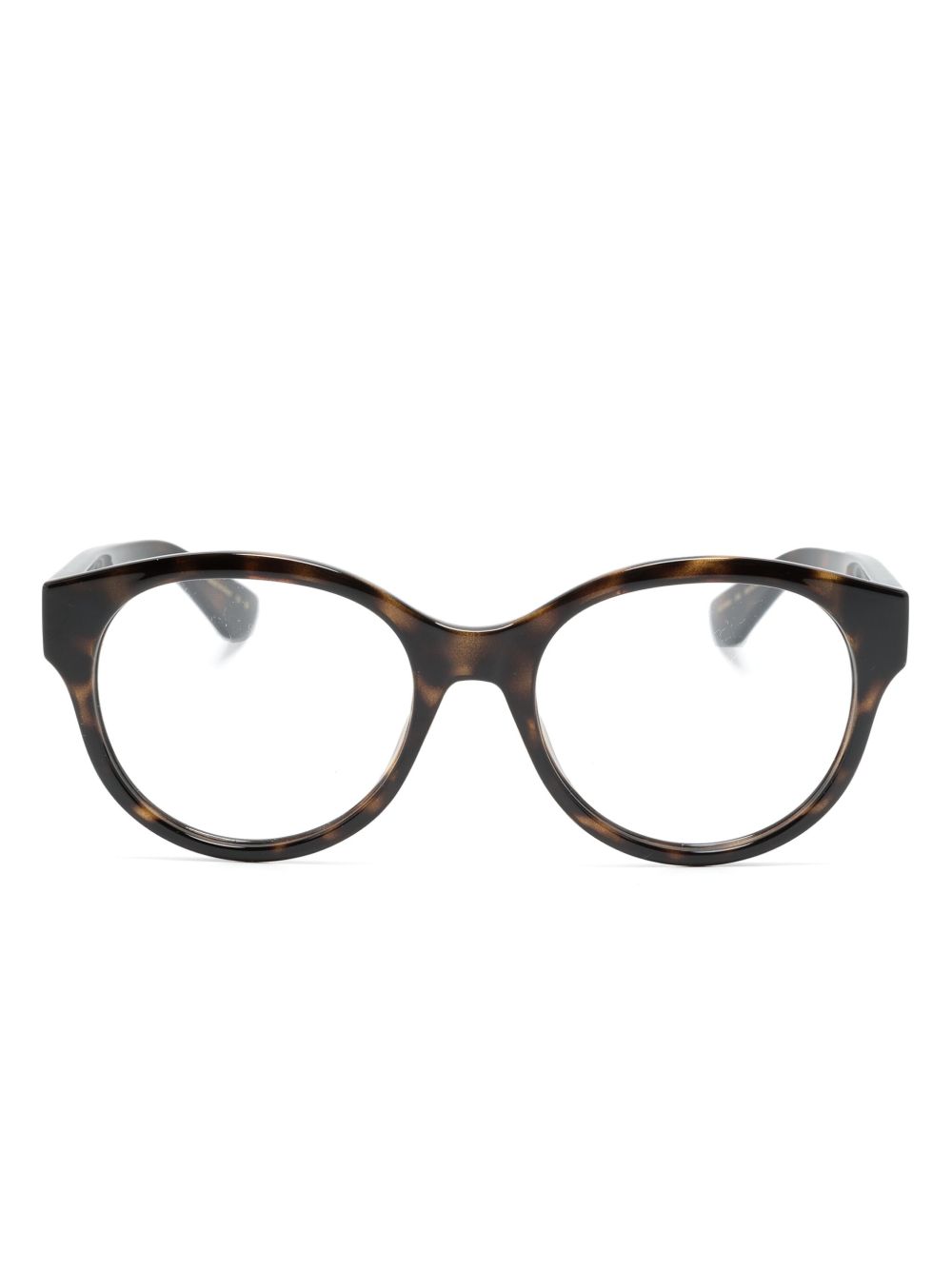 Gucci Eyewear 圆框眼镜 - 褐色