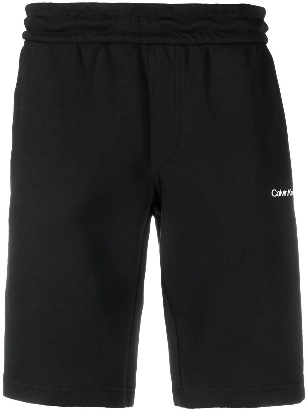 Calvin Klein logo印花细节短裤 - 黑色
