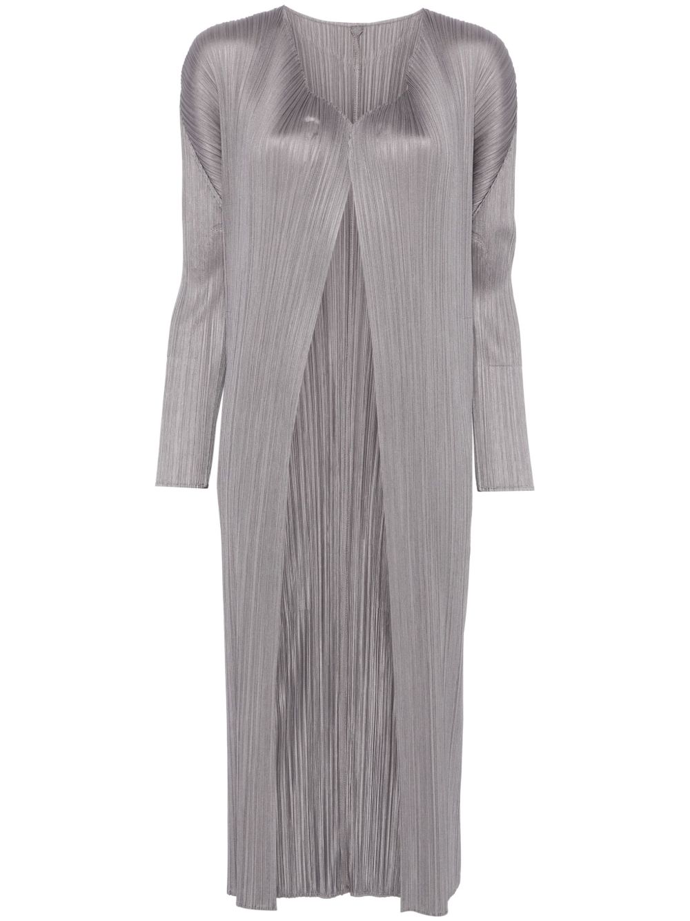 Pleats Please Issey Miyake 百褶大衣 - 灰色