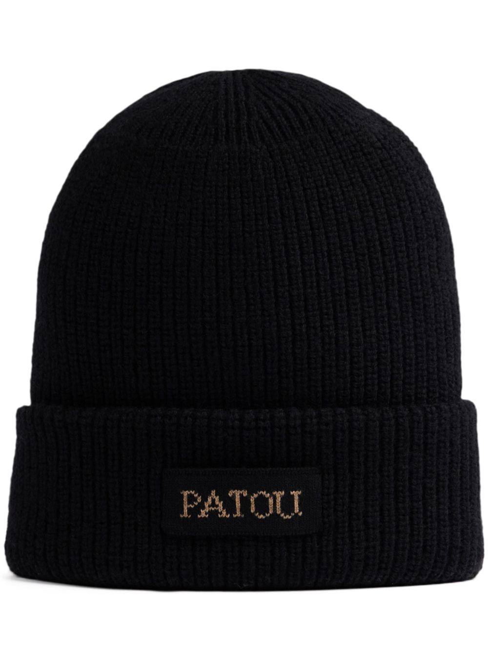 Patou logo刺绣套头帽 - 黑色