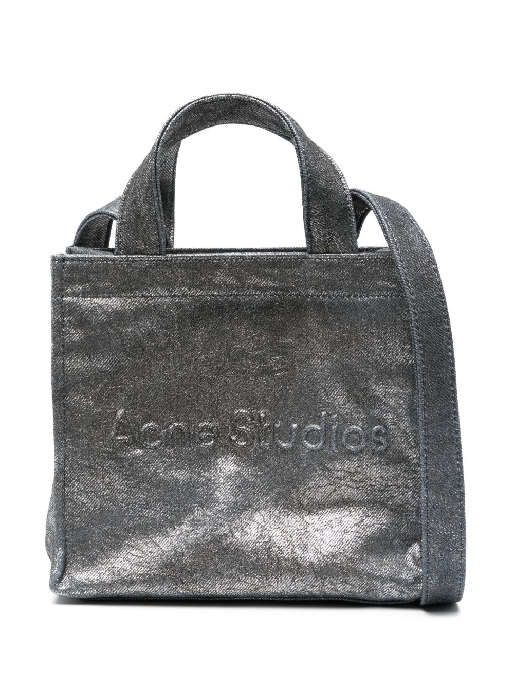 Acne Studios Logo 迷你手提包 - 银色