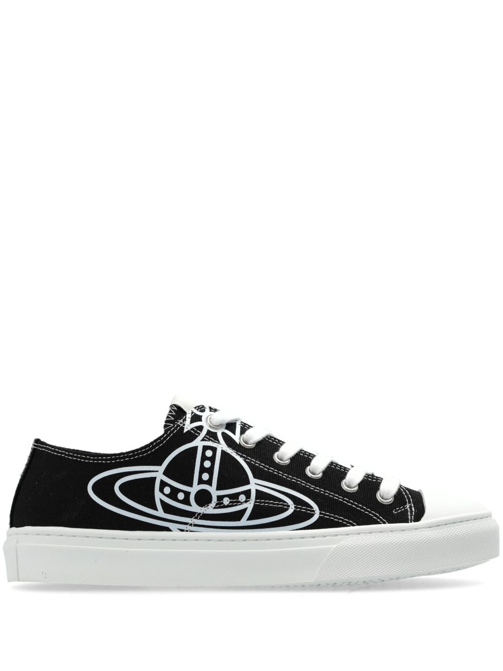 Vivienne Westwood Plimsoll logo低帮运动鞋 - 黑色