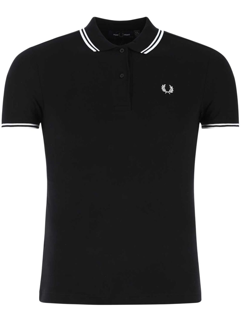 Fred Perry logo刺绣polo衫 - 黑色