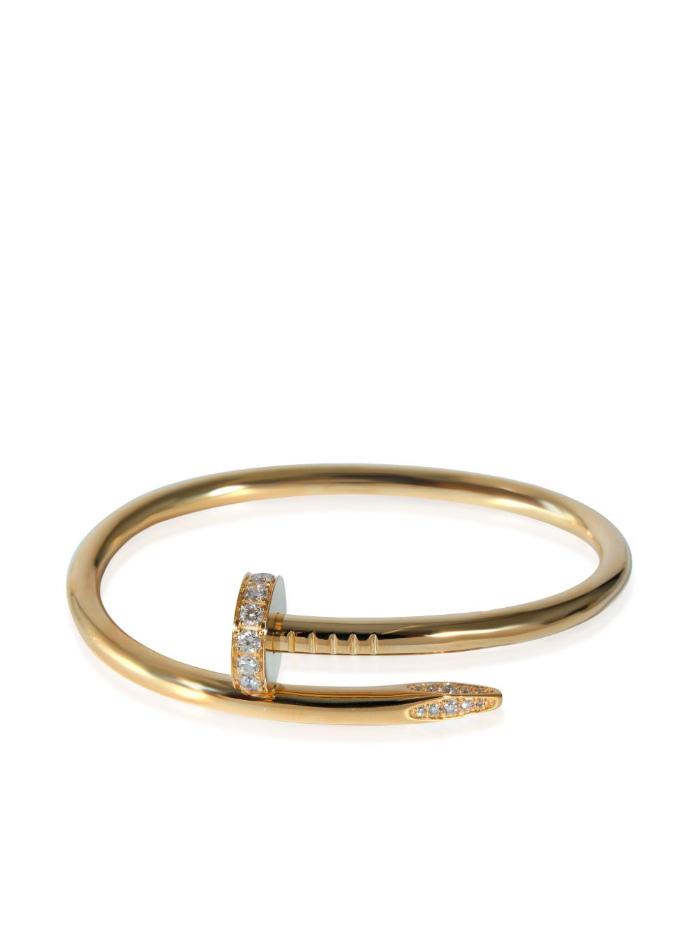 Cartier Juste un Clou 18K黄金钻石手镯（典藏款） - 金色