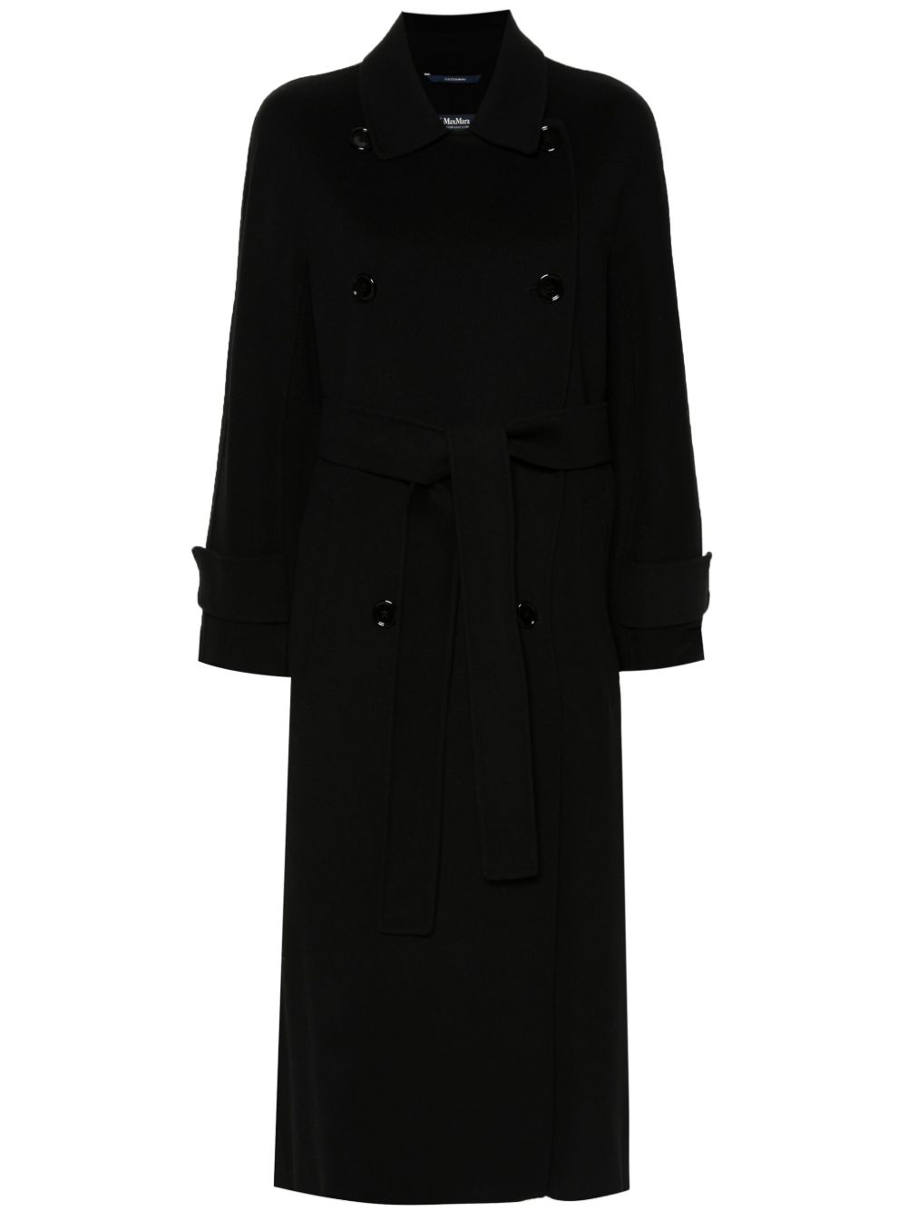 'S Max Mara Hester 双排扣超长外套 - 黑色