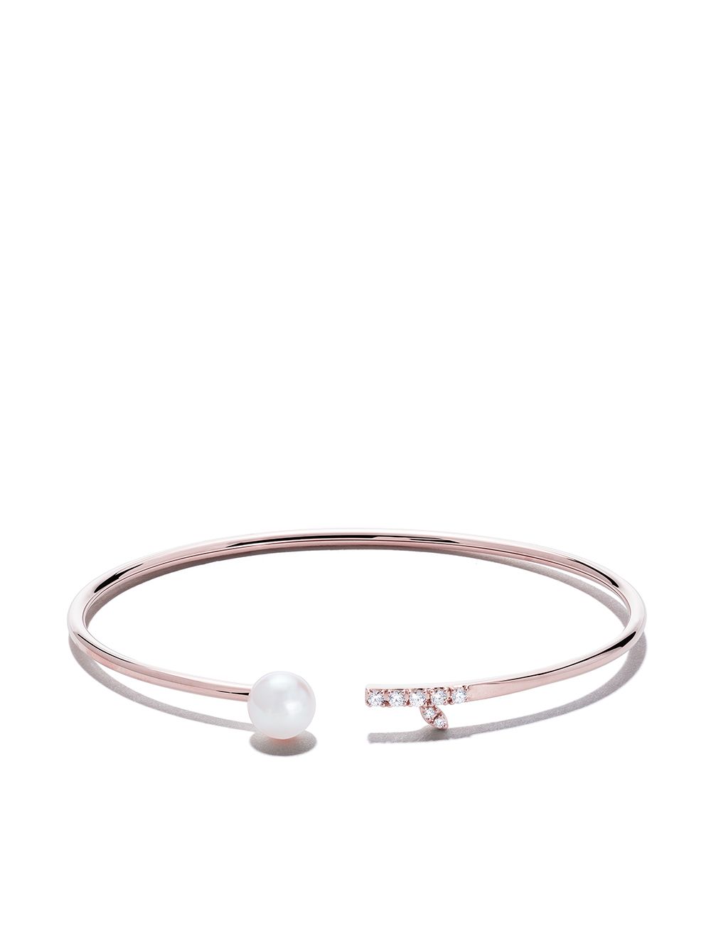 TASAKI Kugel Collection Line 18K玫瑰金阿古屋珍珠钻石手镯 - 金色