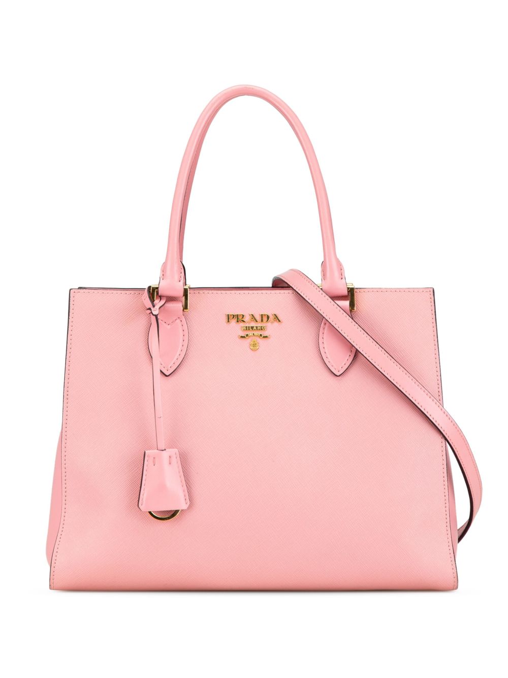 Prada Pre-Owned 21st Century Saffiano Soft Calf Trimmed satchel - 粉色
