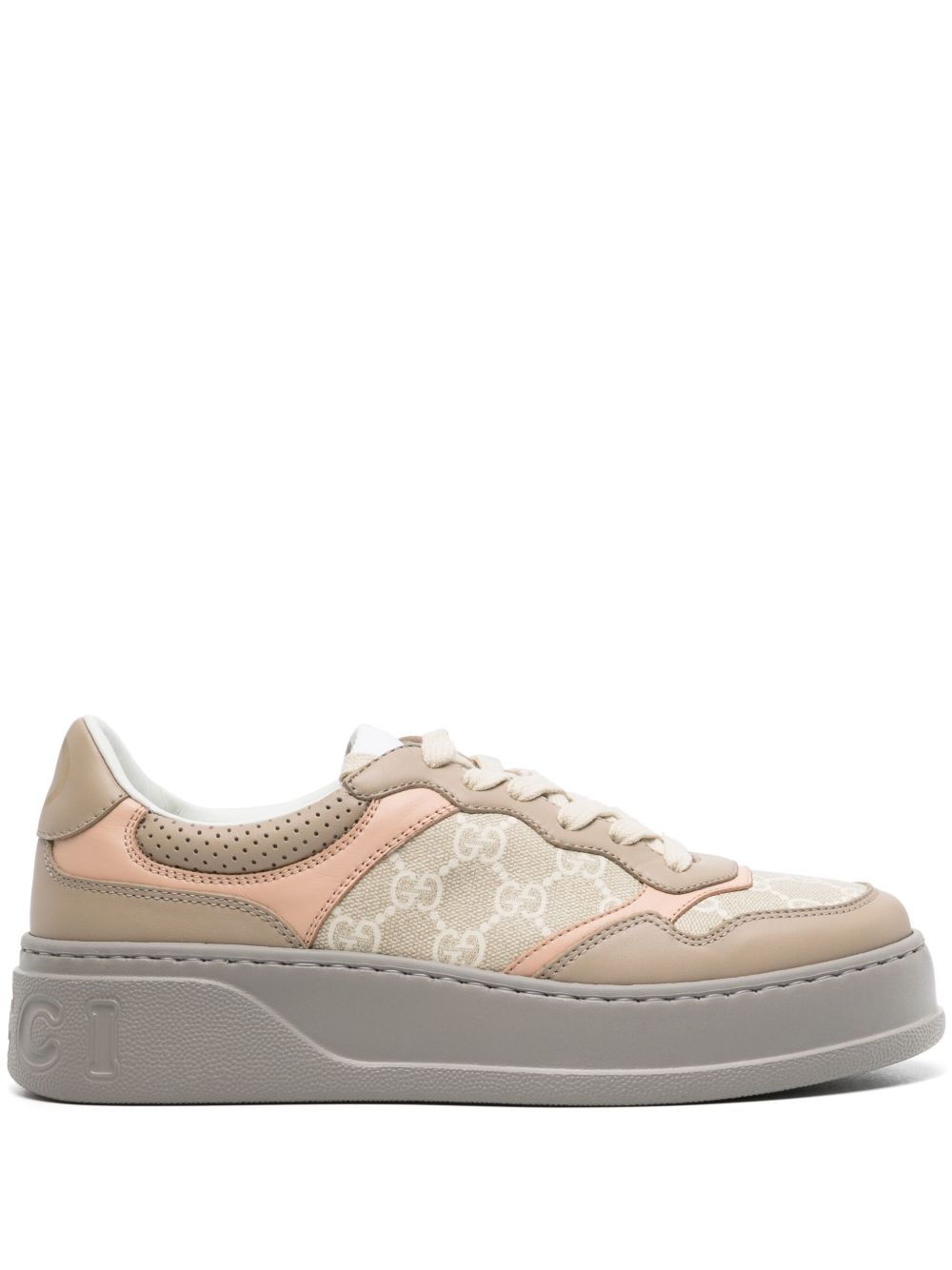 Gucci GG Supreme 拼接运动鞋 - 中性色
