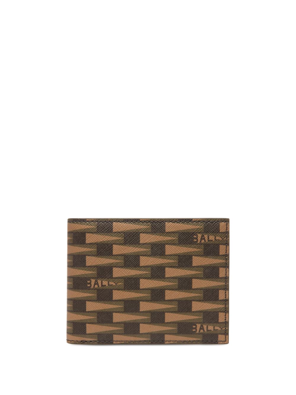 Bally 经典logo对折钱包 - 褐色