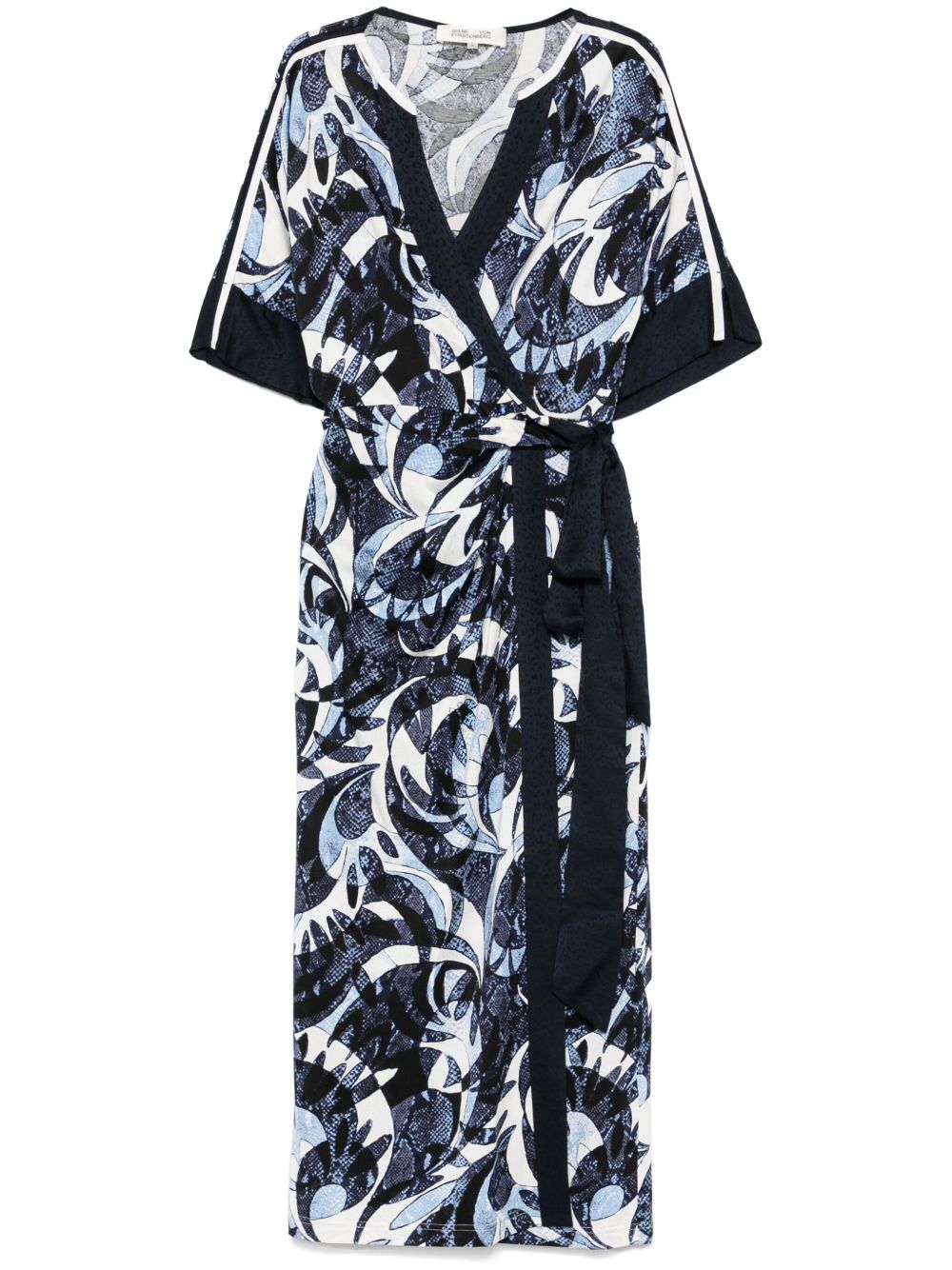 DVF Diane von Furstenberg Dorothea 中长连衣裙 - 蓝色