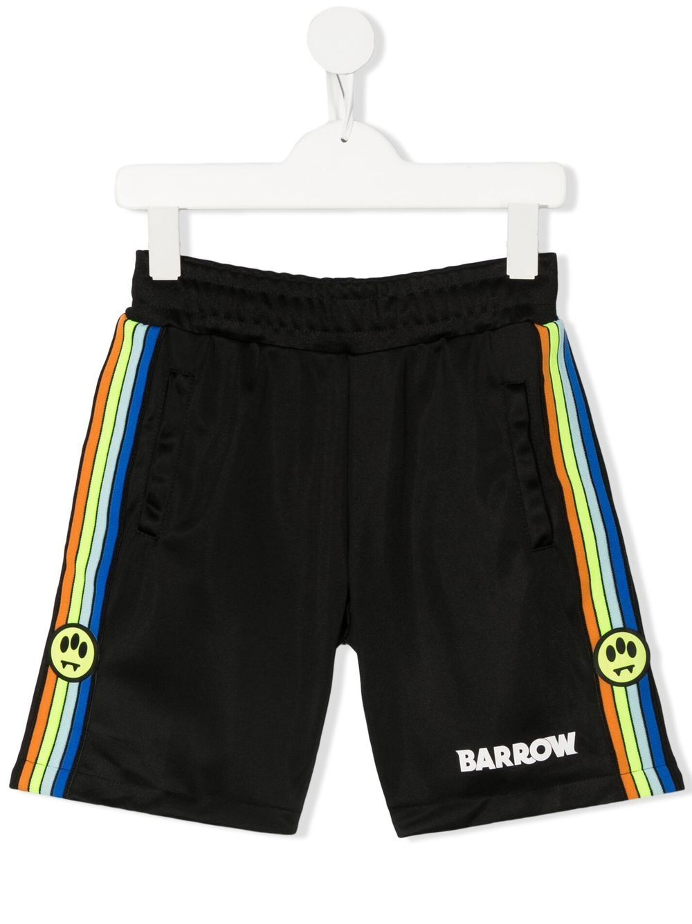 Barrow kids 彩虹条纹运动短裤 - 黑色