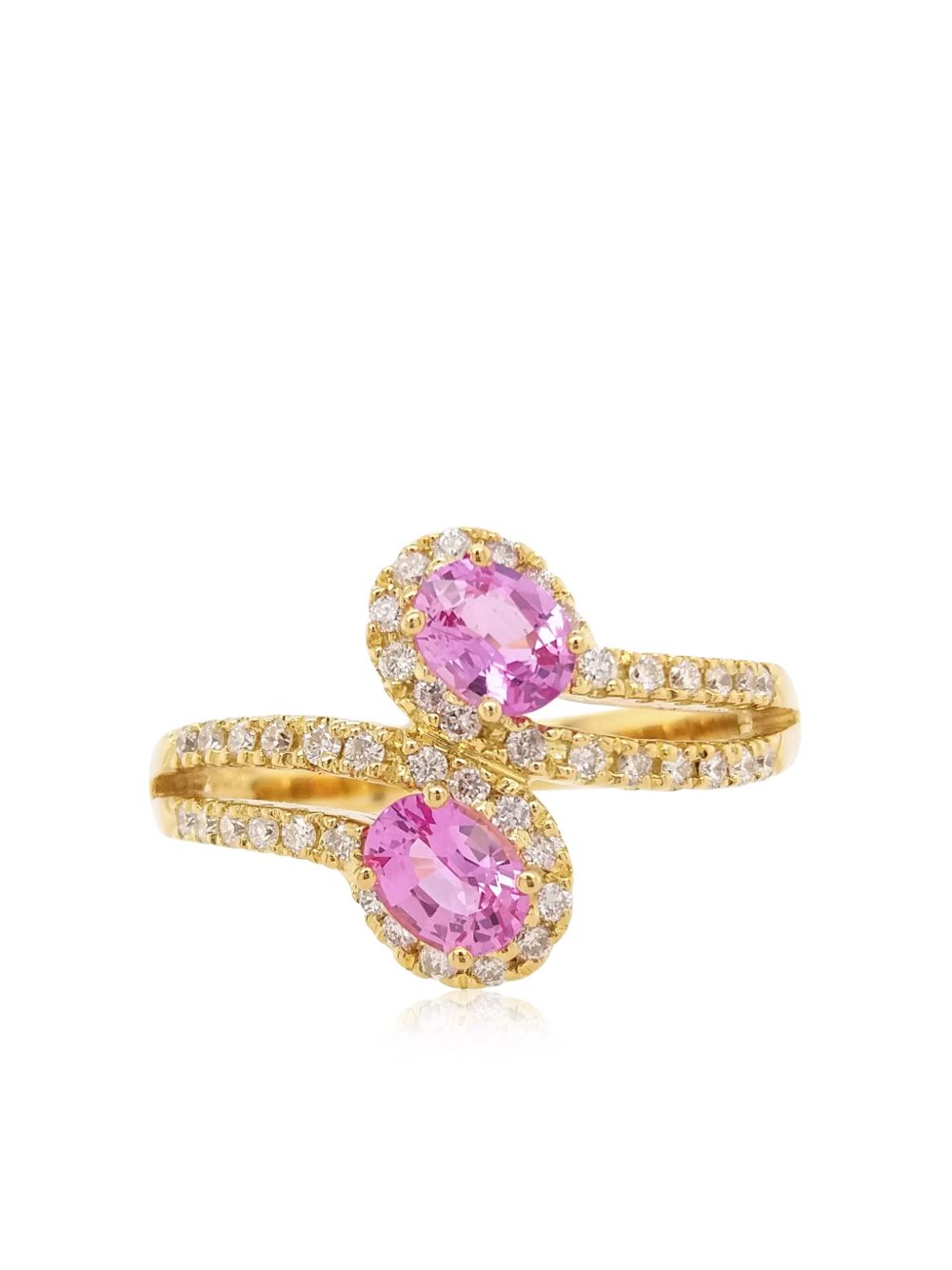 HYT Jewelry 18K黄金蓝宝石钻石戒指 - 金色