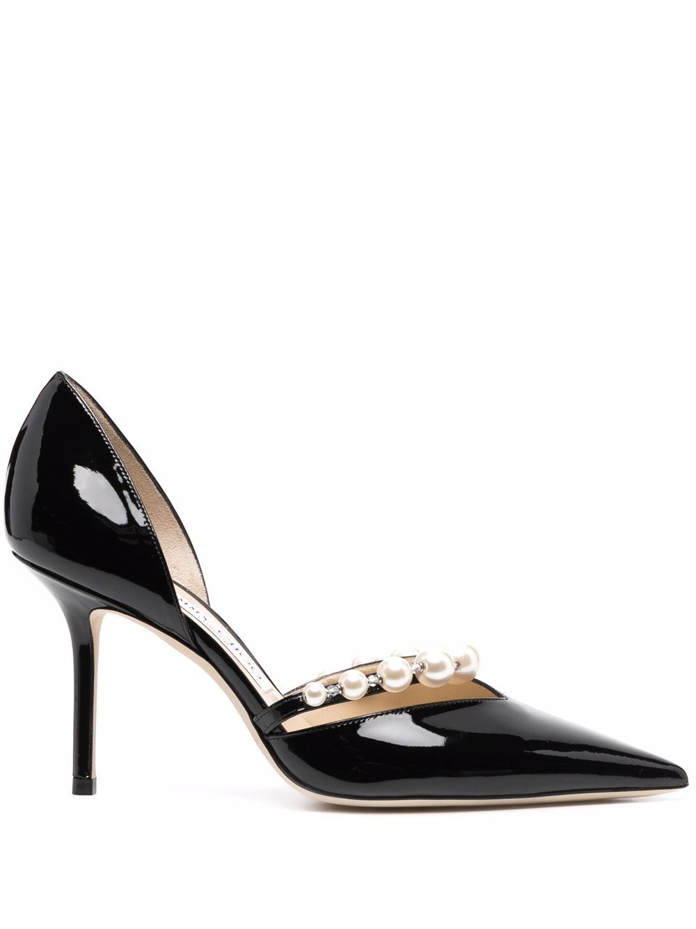 Jimmy Choo 周仰杰 Aurelie 珠饰中跟鞋 - 黑色