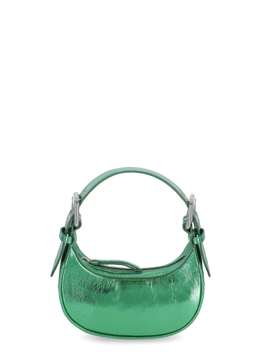 BY FAR Metallic Zipped Shoulder Bag