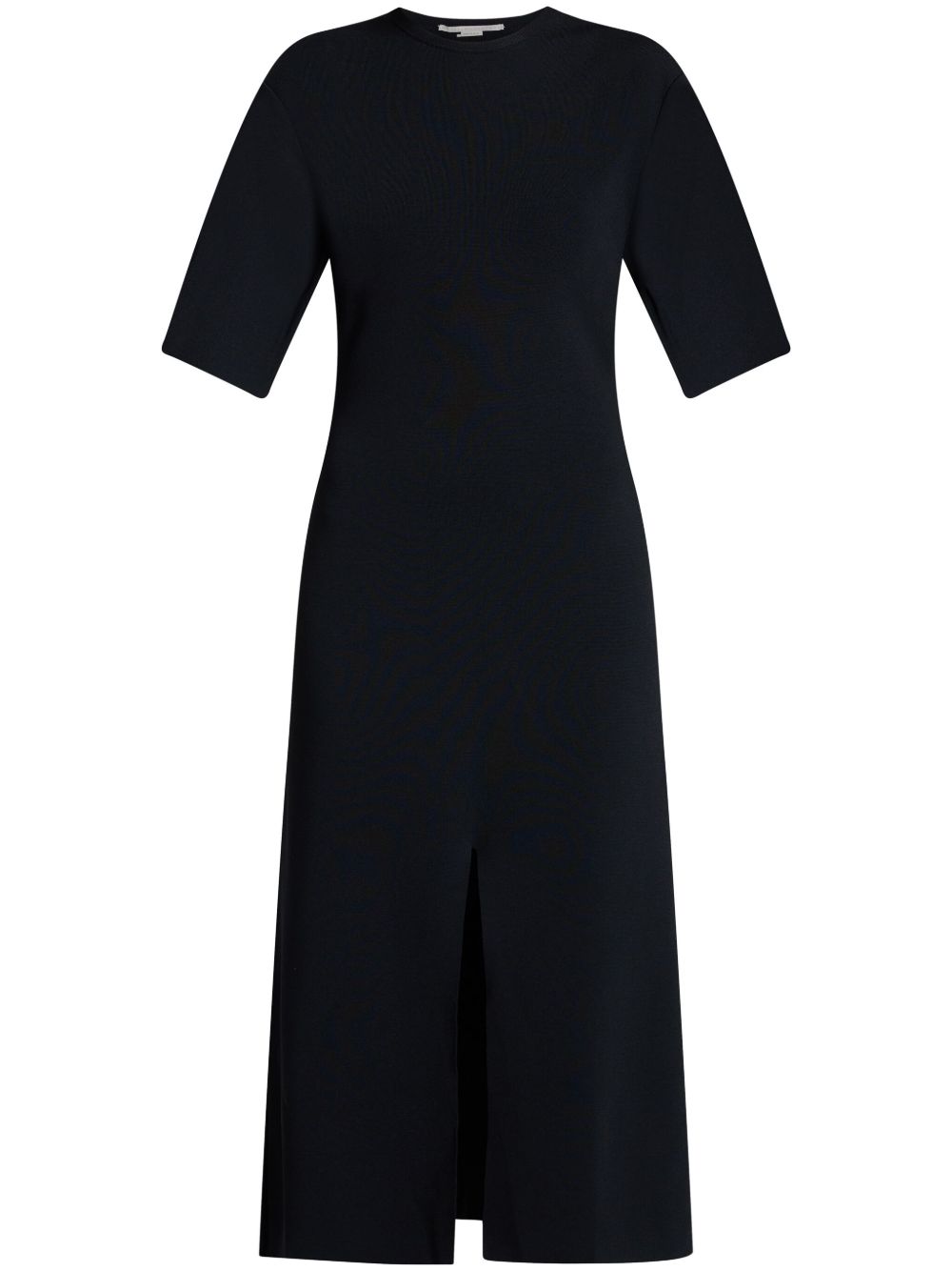 Stella McCartney 罗纹针织中长连衣裙 - 黑色