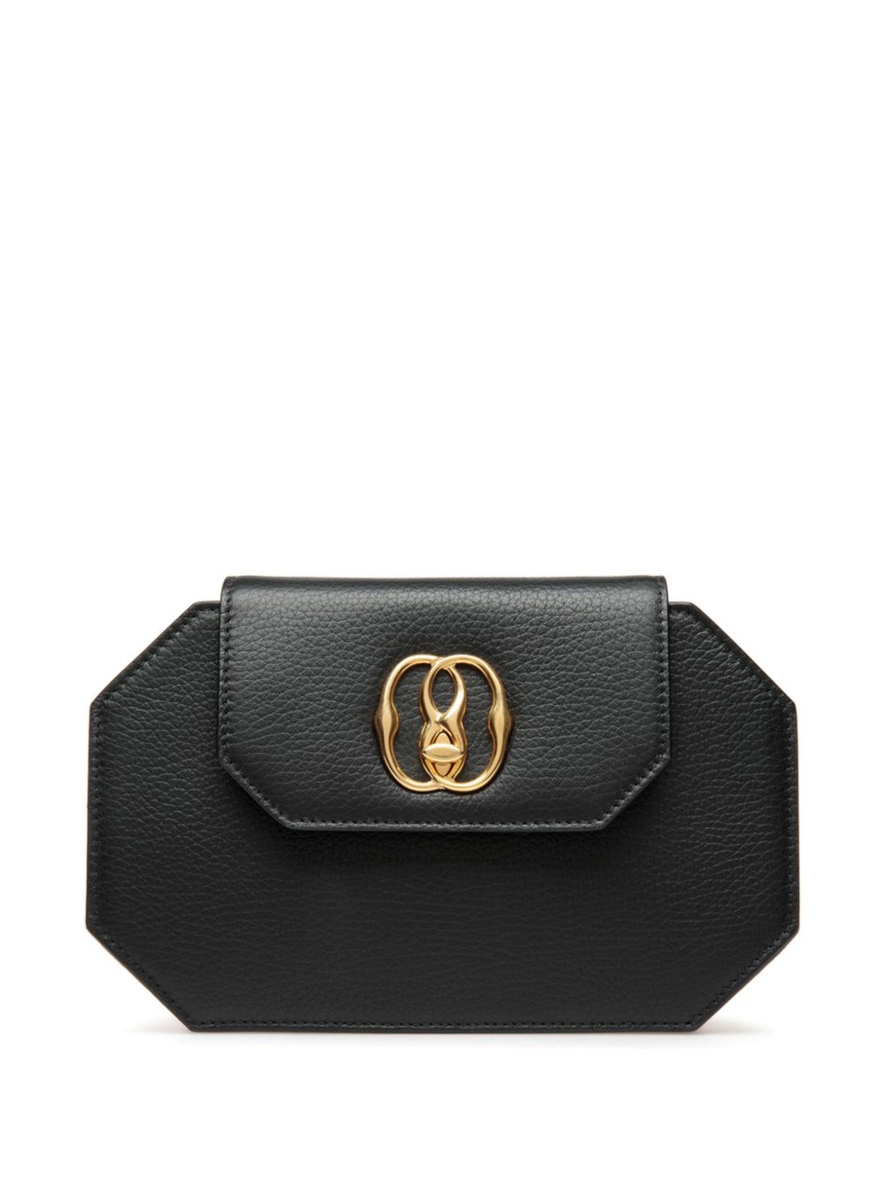 Bally Emblem Octogone 皮质迷你包 - 黑色
