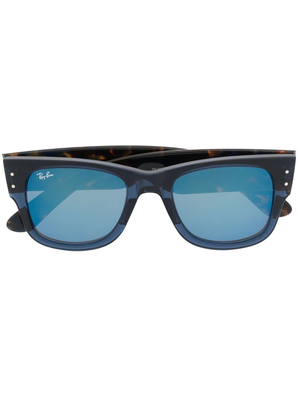 Ray-Ban Mega 长方形镜框太阳眼镜 - 蓝色