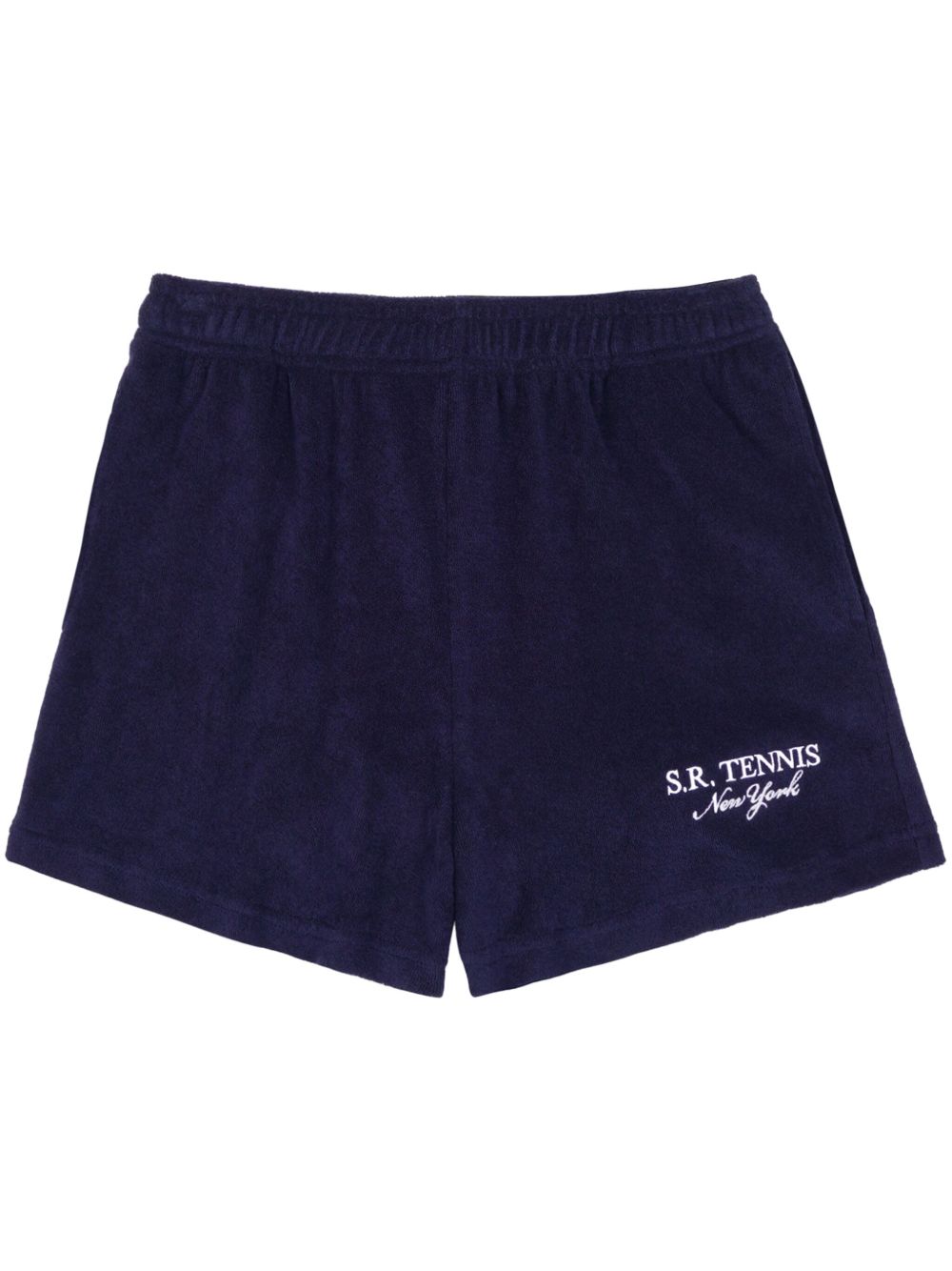 Sporty & Rich Tennis Terry 棉短裤 - 蓝色
