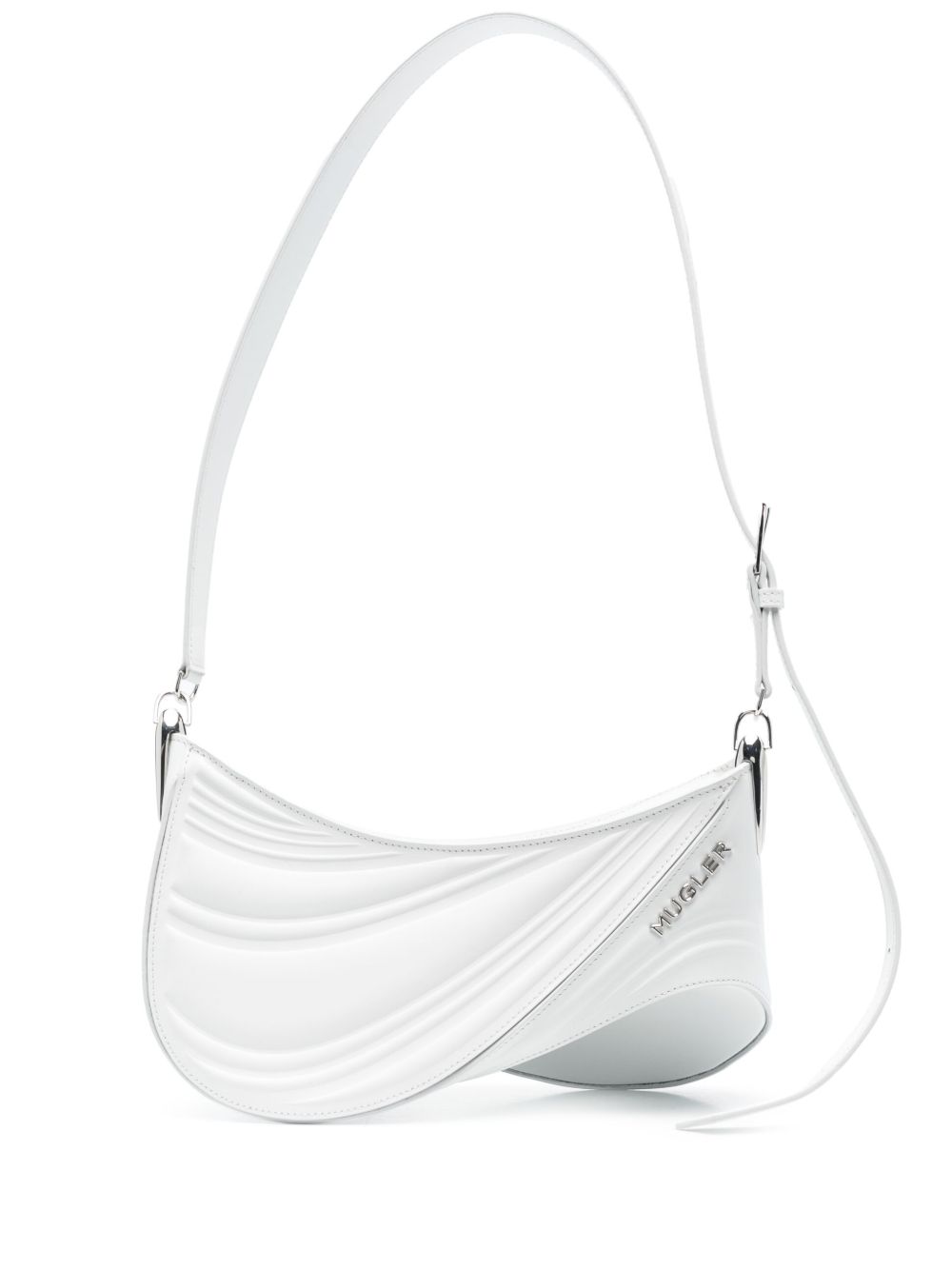 Mugler Spiral Curve 01 单肩包 - 白色