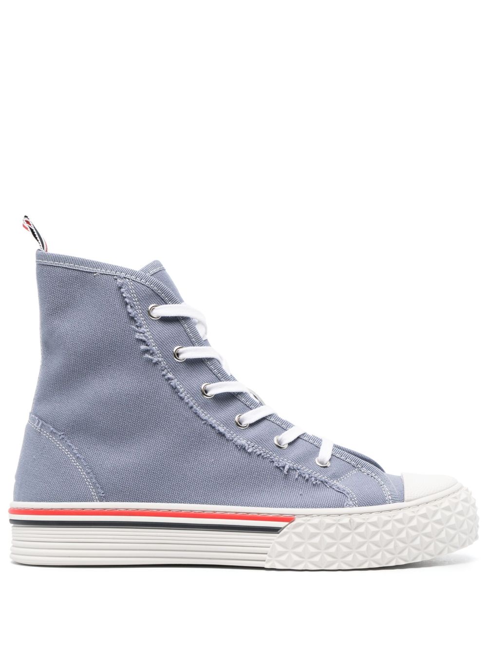 Thom Browne 红白蓝条纹高帮运动鞋 - 蓝色