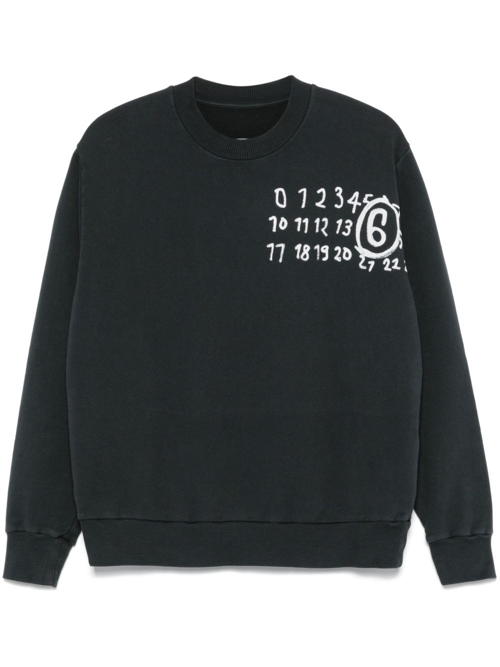 MM6 Maison Margiela 数字图案卫衣 - 黑色