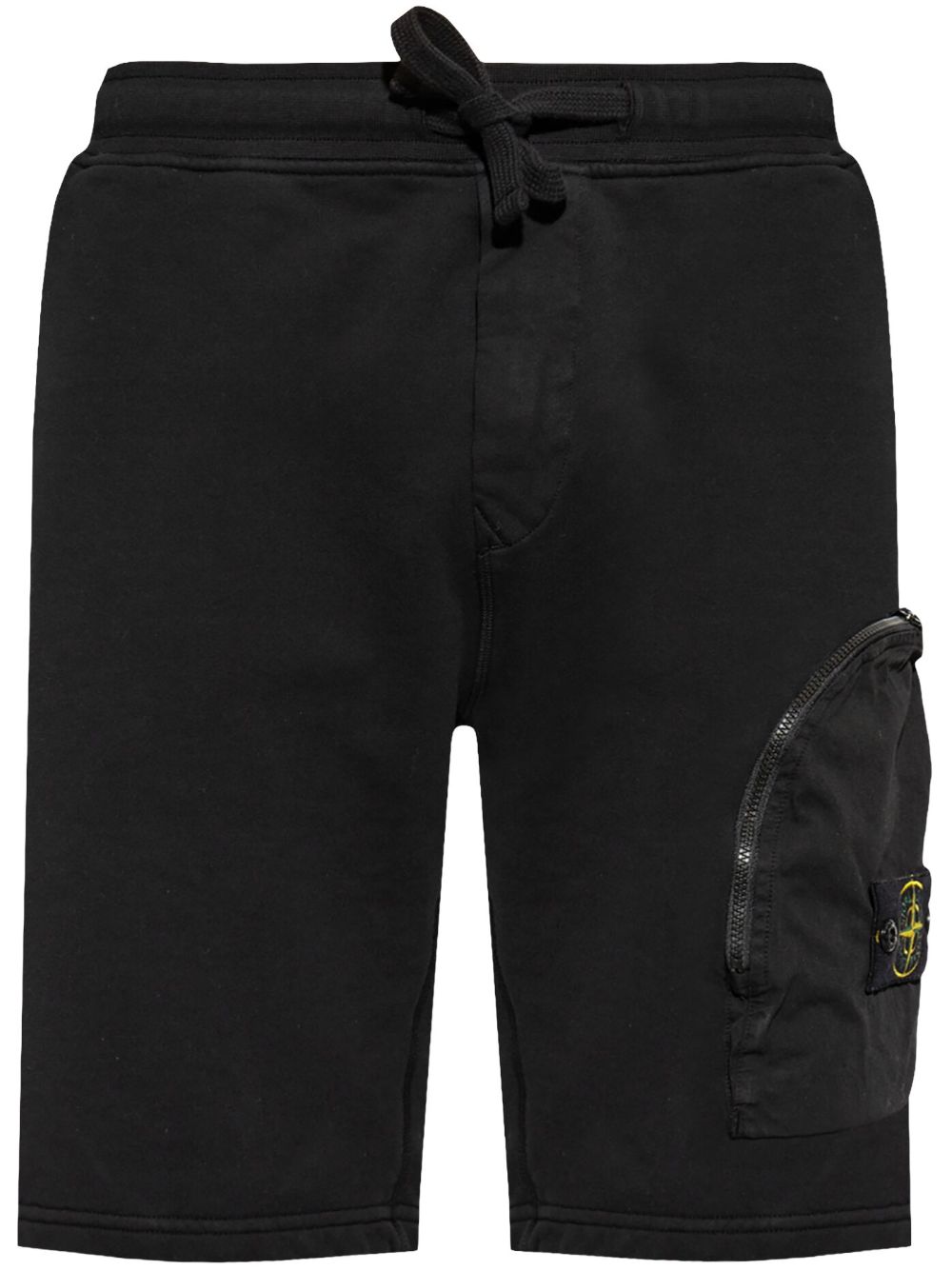 Stone Island 标贴工装短裤 - 黑色