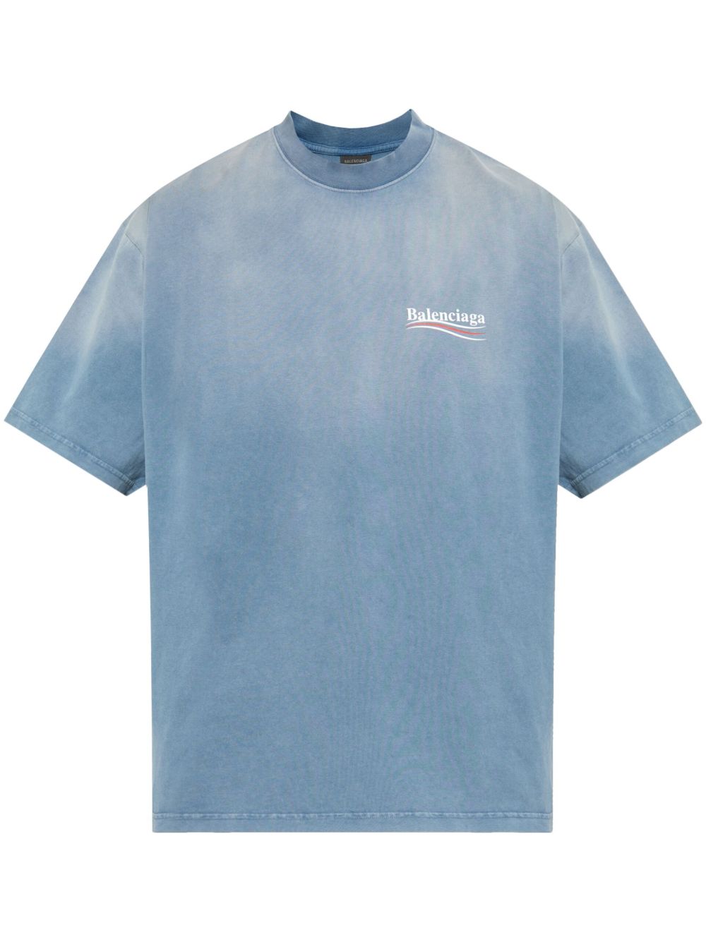 Balenciaga logo印花T恤 - 蓝色
