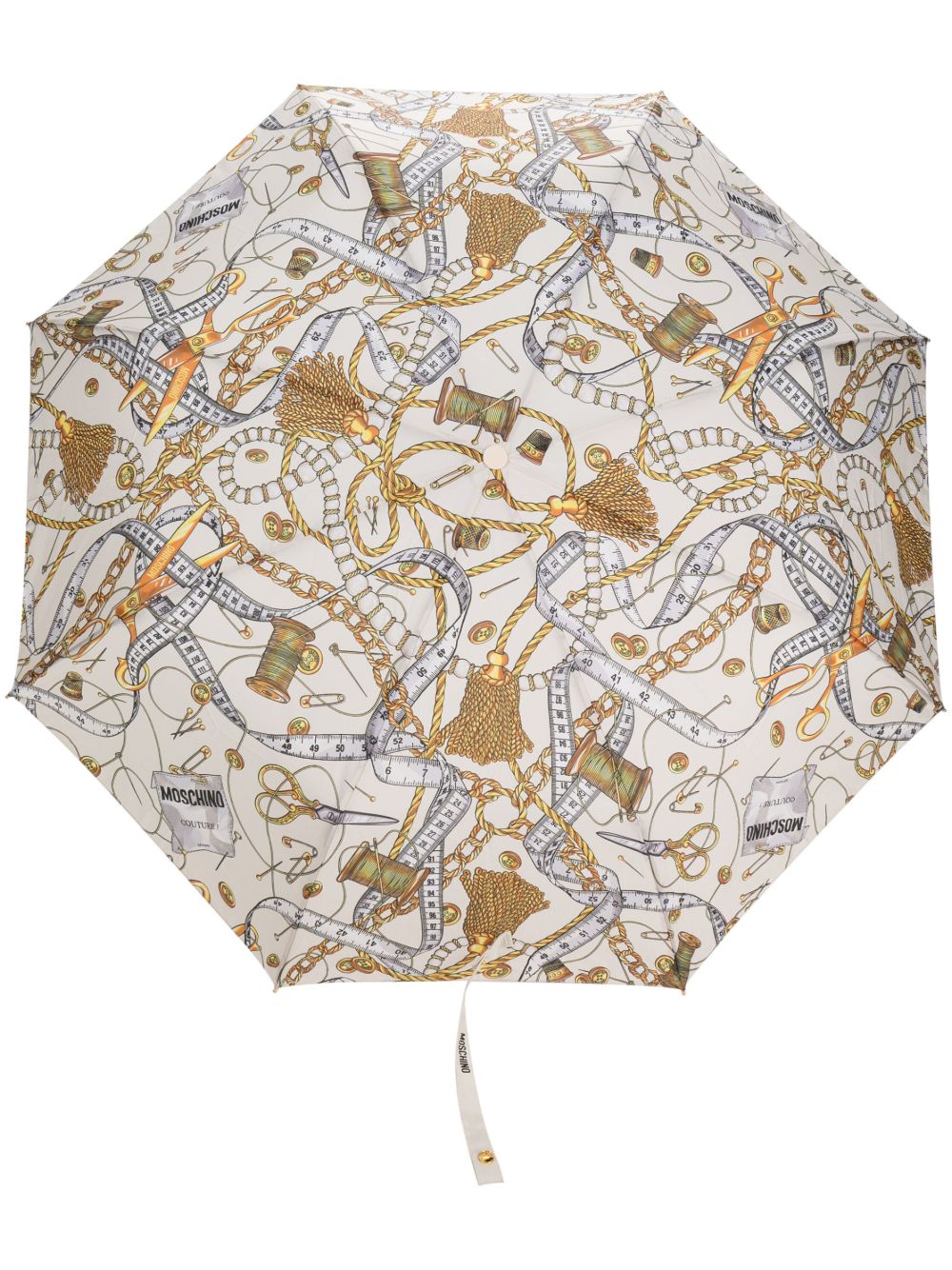 Moschino 锁链印花轻便雨伞 - 中性色