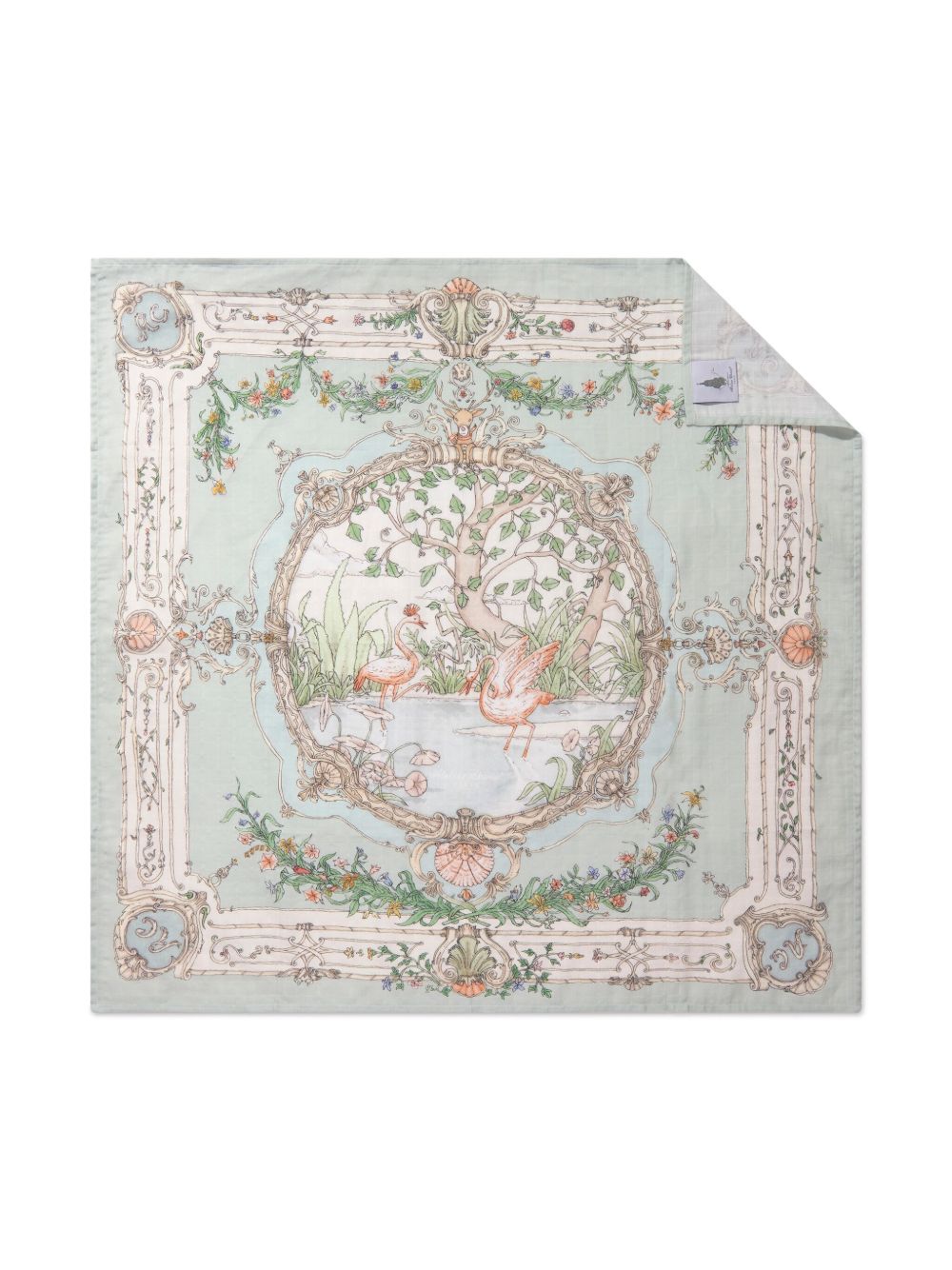 Atelier Choux Tapestry 印花棉盖毯与礼品盒（两件装） - 蓝色