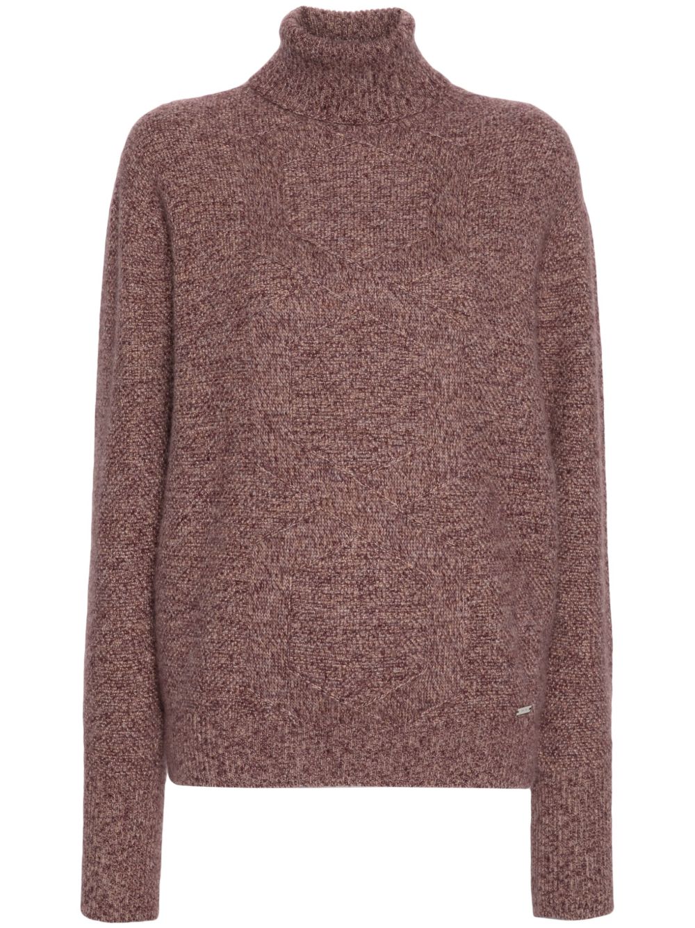 Kiton 高领斑点针织毛衣 - 红色