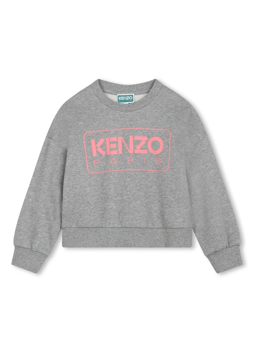 Kenzo Kids logo印花混色效果卫衣 - 灰色
