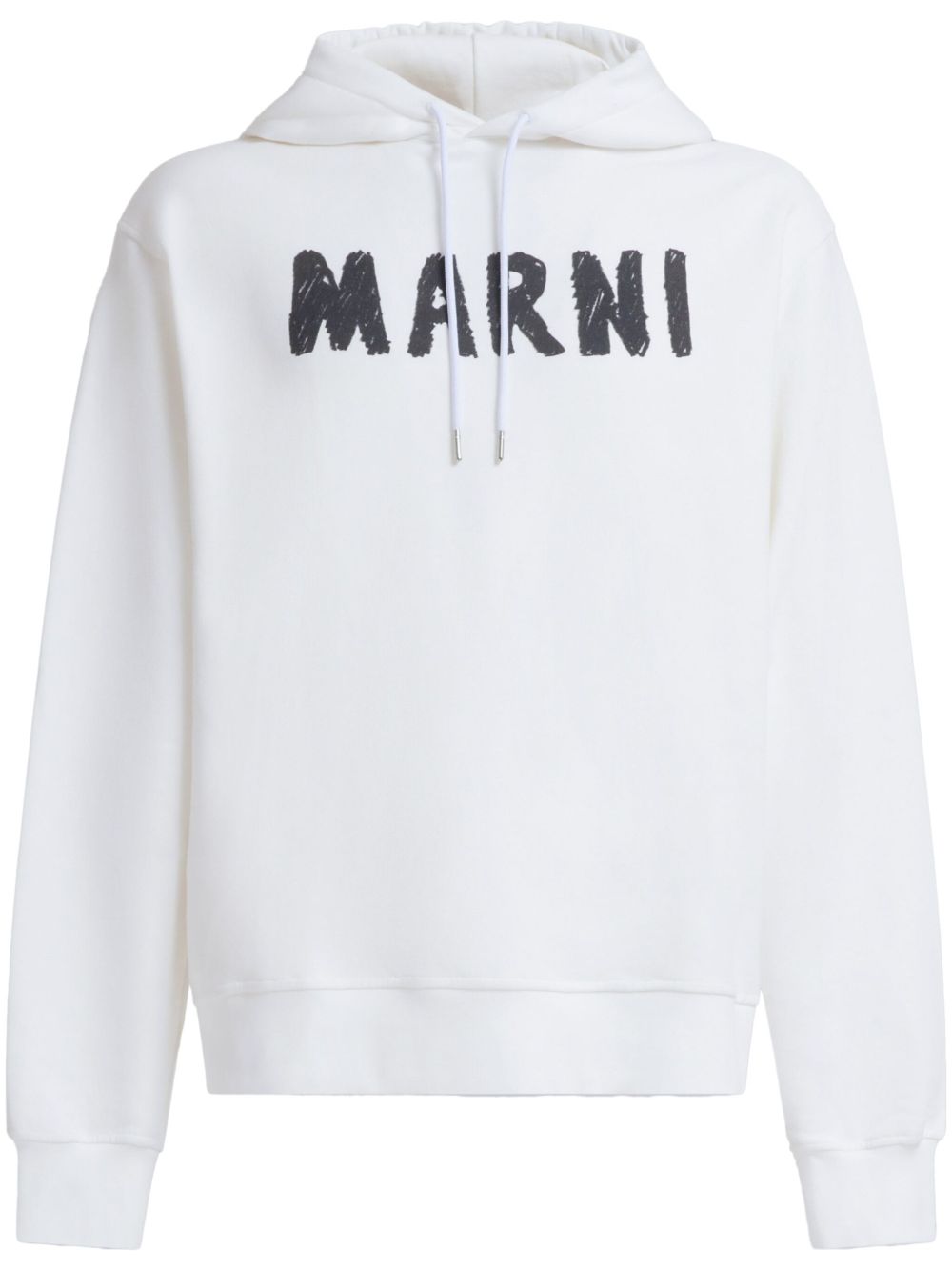 Marni logo印花连帽衫 - 白色