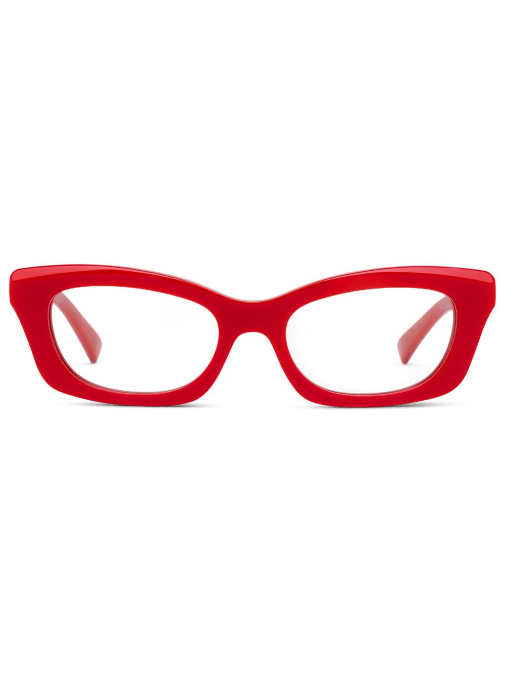 Alexander McQueen Eyewear 长方形镜框眼镜 - 红色