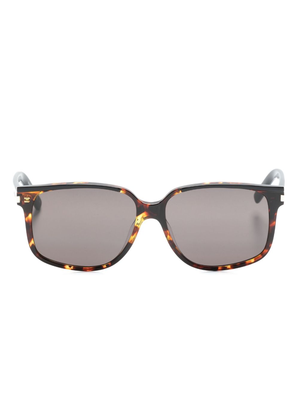 Saint Laurent Eyewear 玳瑁纹效果有色镜片太阳眼镜 - 褐色