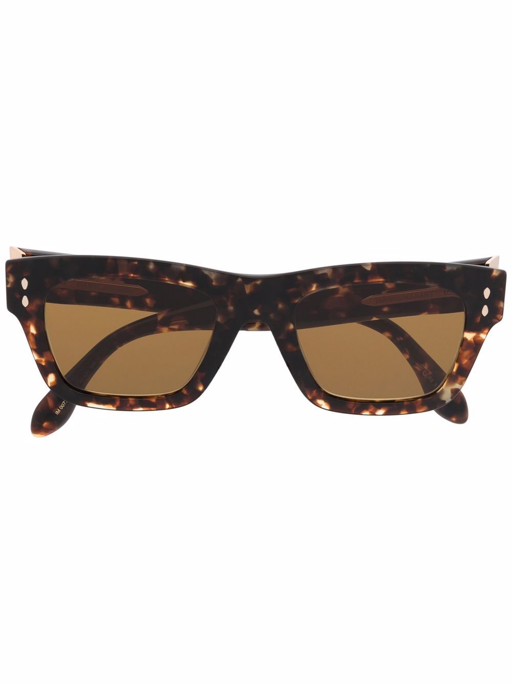 Isabel Marant Eyewear 玳瑁纹方框太阳眼镜 - 褐色
