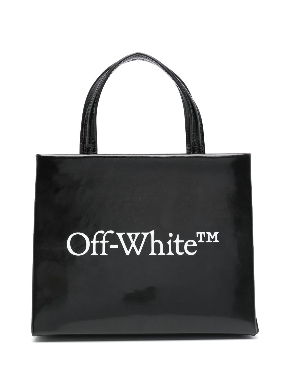 Off-White Pre-Owned logo印花托特包（典藏款） - 黑色