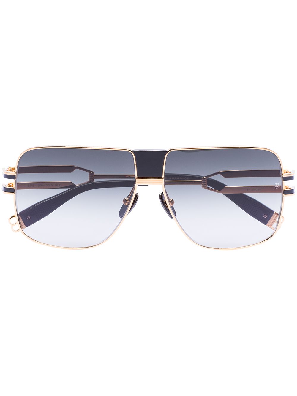 Balmain Eyewear 巴尔曼 1914 飞行员镜框太阳眼镜 - 金色