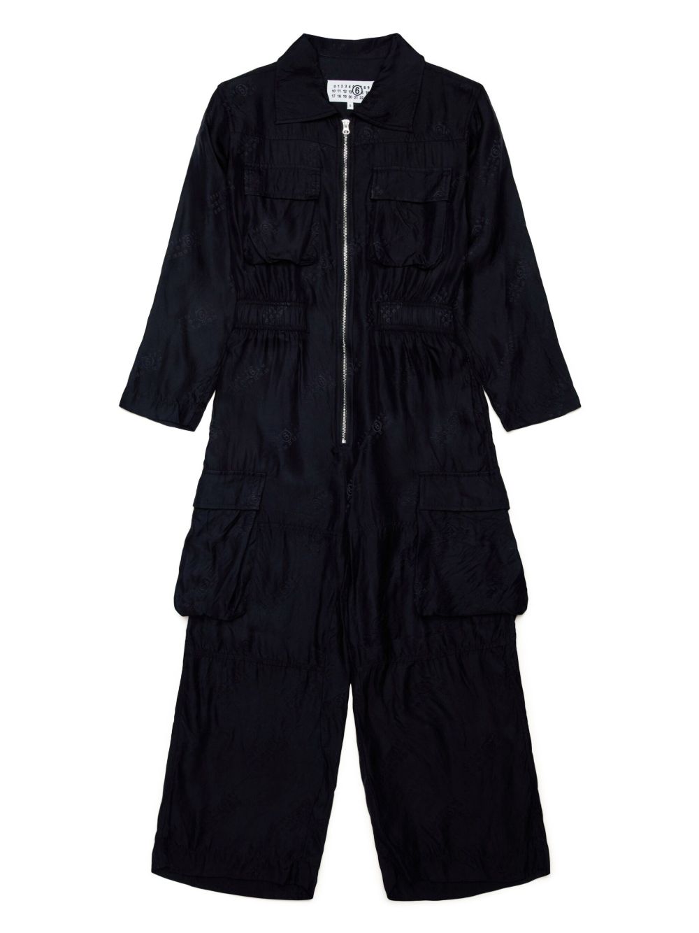 MM6 Maison Margiela Kids 超大款连体长裤 - 黑色